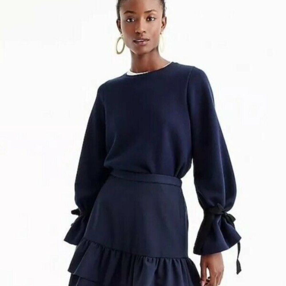J. Crew Tie-Sleeve Sweatshirt NWOT
